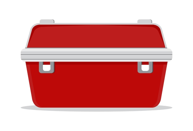 Вектор значка медицинской сумки Красный контейнер для медицинских инструментов