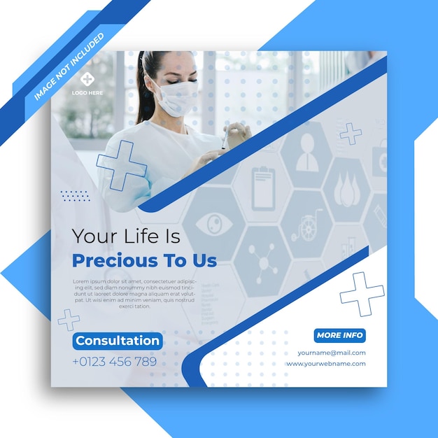 Vector medical banner design template and ads template