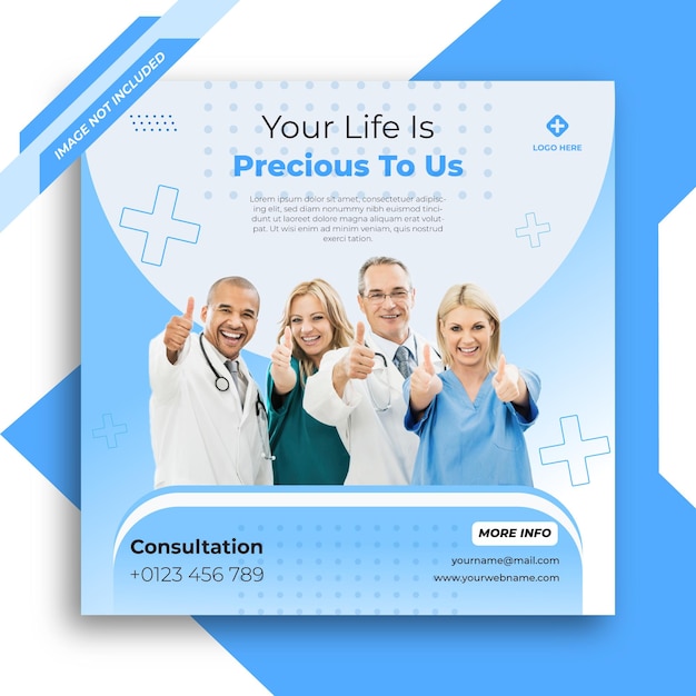 Vector medical banner design template and ads template