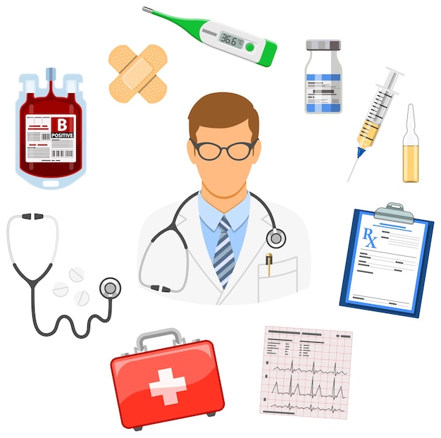 medical banner and infographics