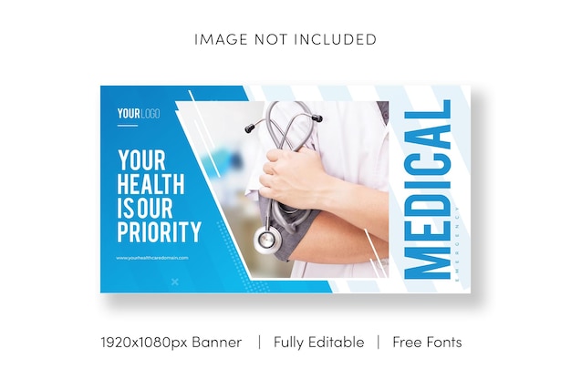 Vector medical banner template