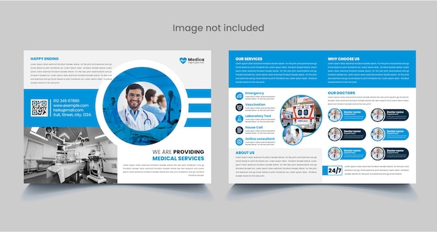 Medical bifold brochure template