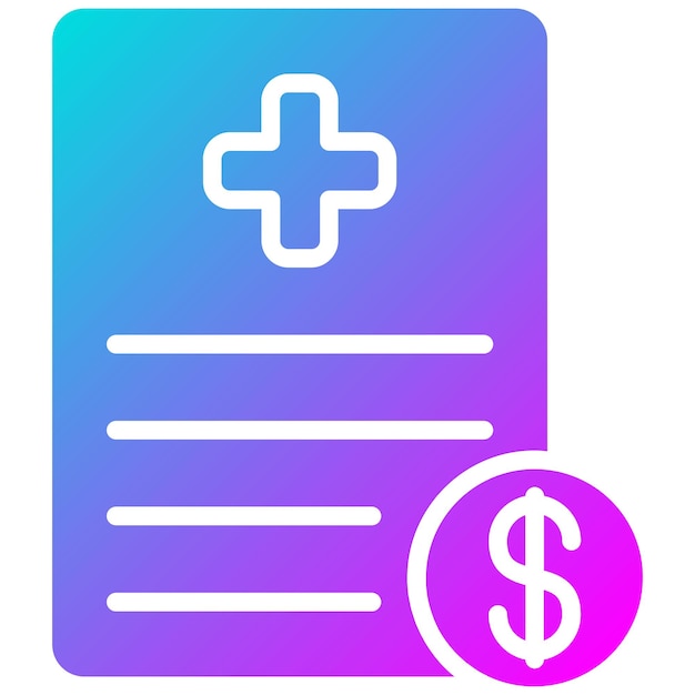 Medical bill vector icon can be used for medicine iconset