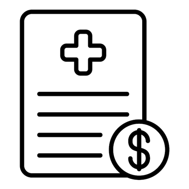 medical bill vector illustration style