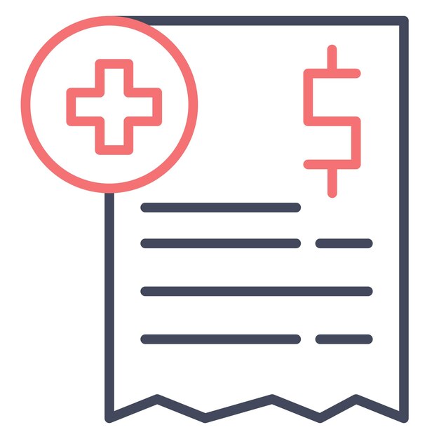 medical bill vector illustration style