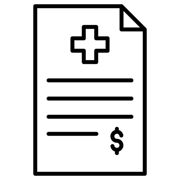 medical bill vector illustration