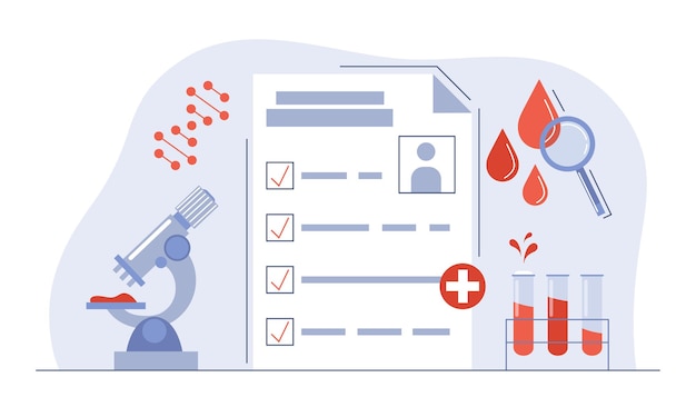 Vector medical blood test