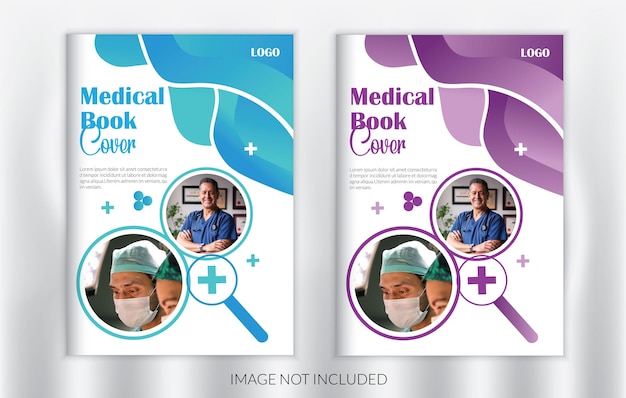 Vector medical book cover design a4 abstract wonderful design