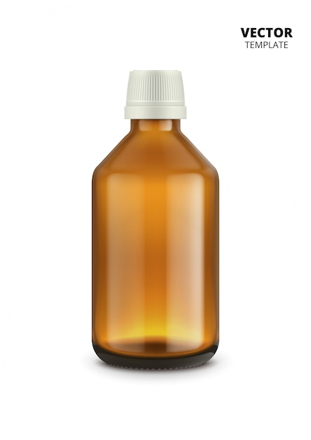 medical bottles  isolated on white