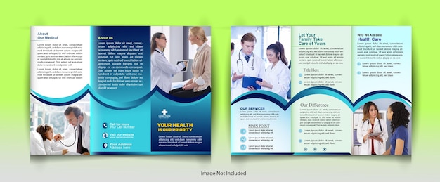 medical brochure template design