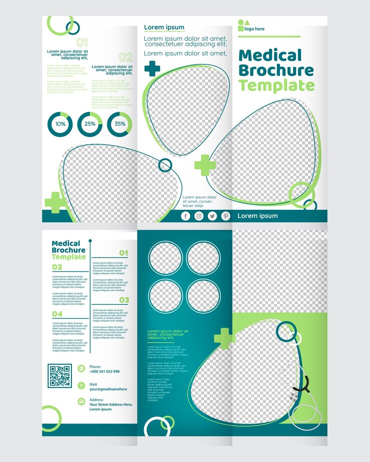 Vector medical brochure template vector