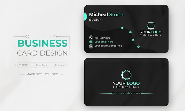 Medical business card design template