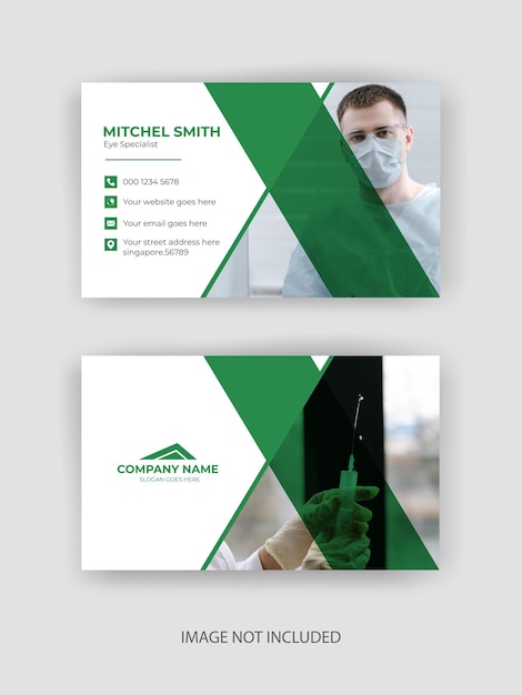 Medical business card design template