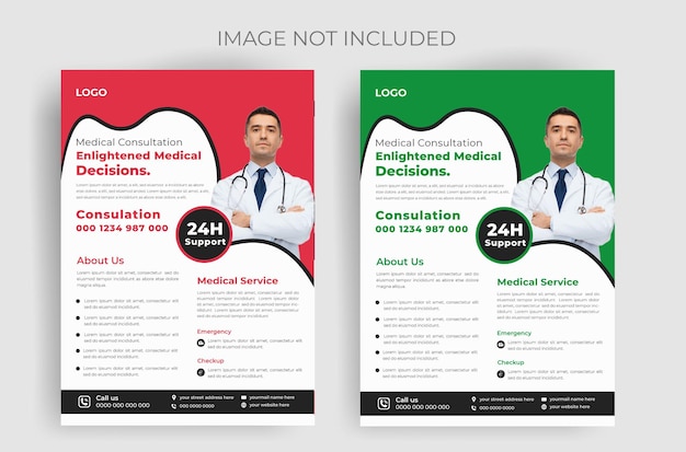 Medical business card design template