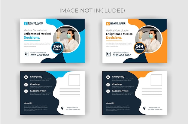 Medical business card design template