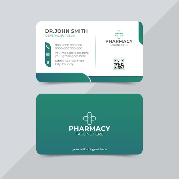 Medical business card design template