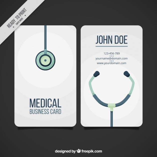 Vector medical business card