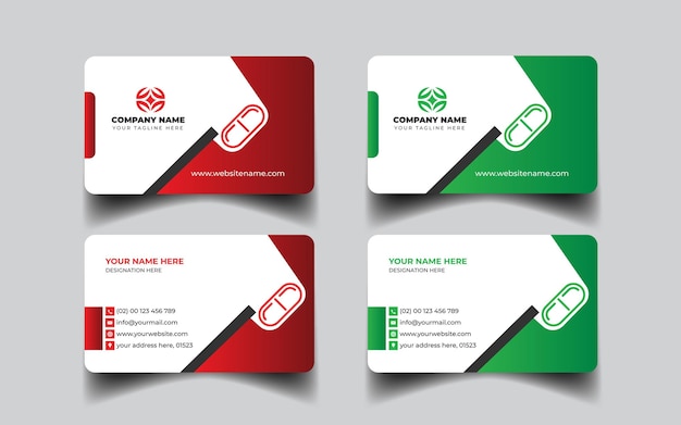 Vector medical business card