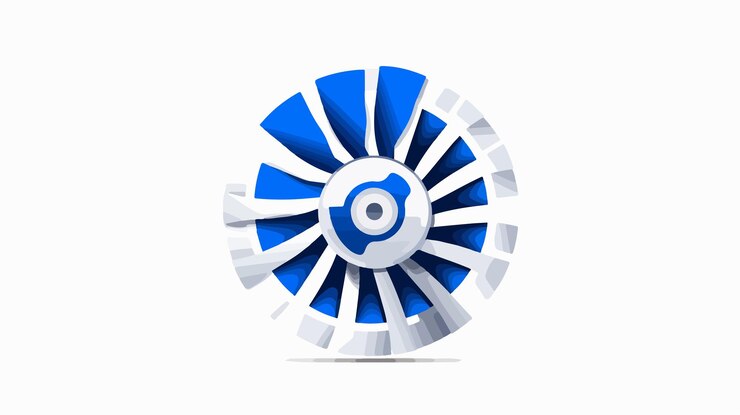Vector medical business turbine rotation icon