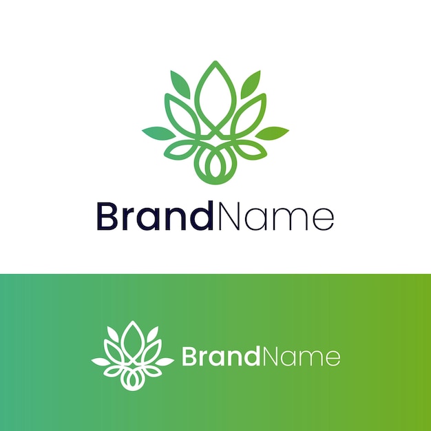 Vector medical cannabis cbd oil logo design