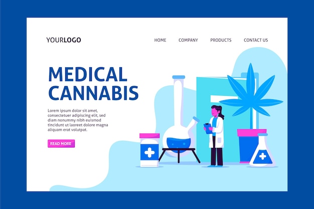 Vector medical cannabis - landing page