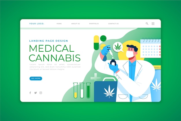 医療大麻のランディングページ