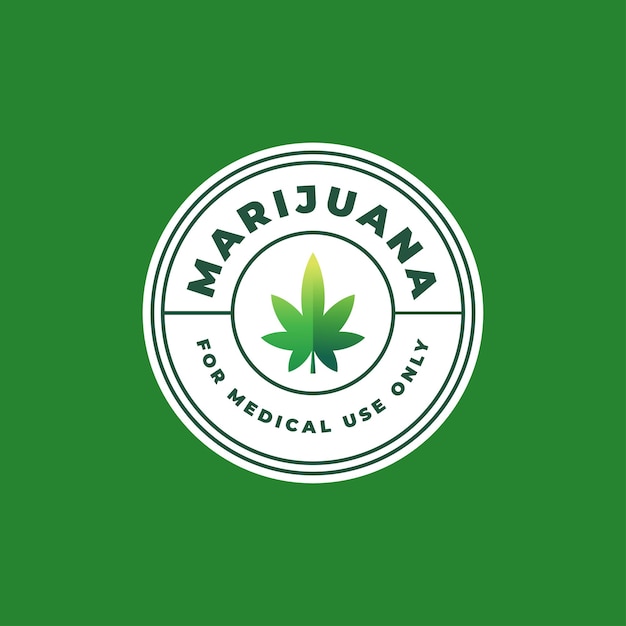 Округлый дизайн медицинской марихуаны
