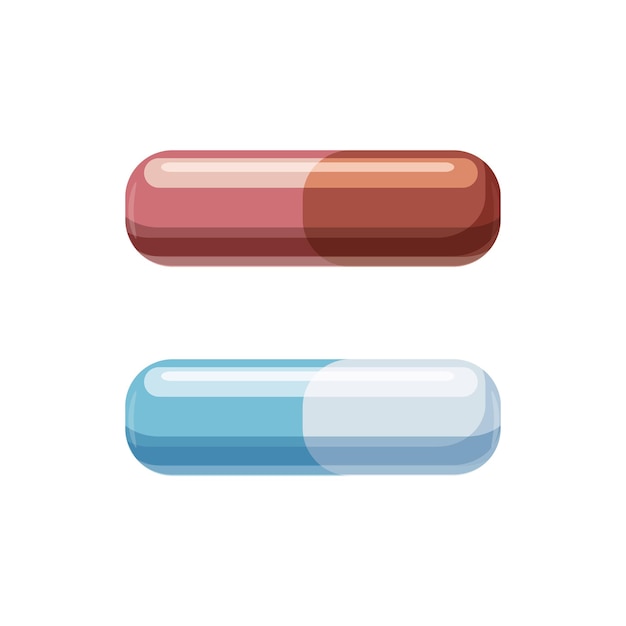 Medical capsules icon in cartoon style on a white background