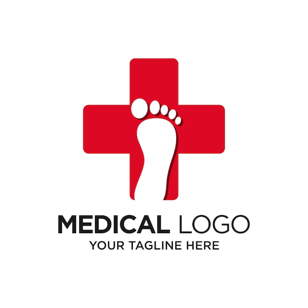 Ispirazione del modello di progettazione del logo per cure mediche, illustrazione vettoriale.