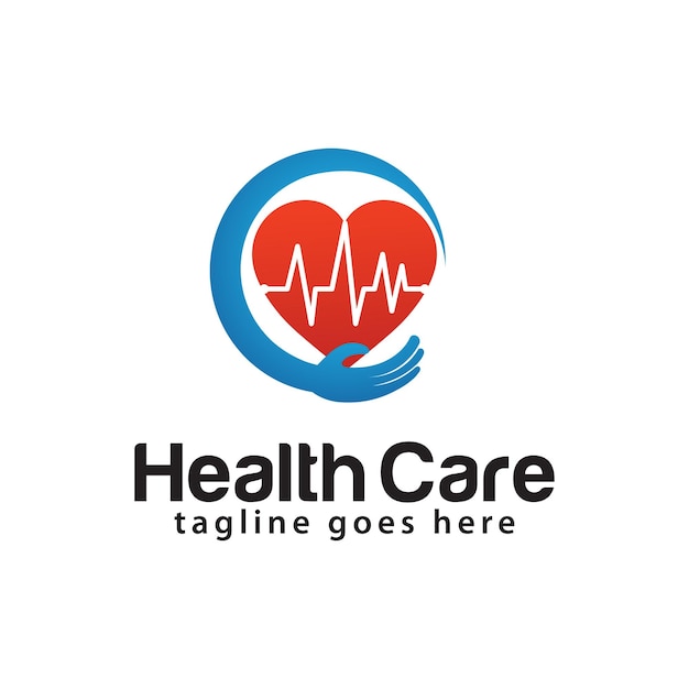 Medical care logo design template