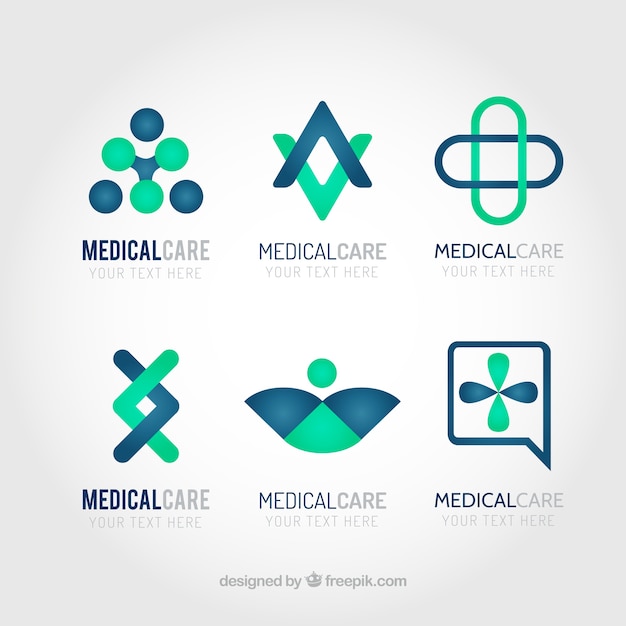 Vector medical care logos pack