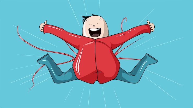 Vector medical cartoon suture kit with human body anatomy healthcare conceptual illustration