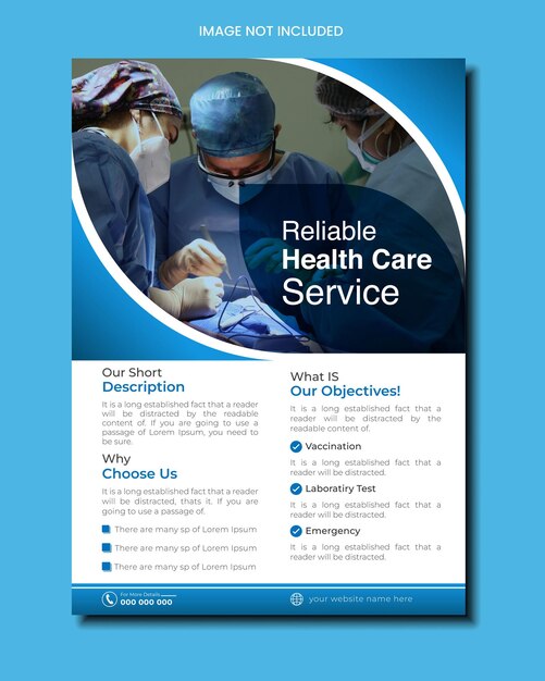 Vector medical center flyer design