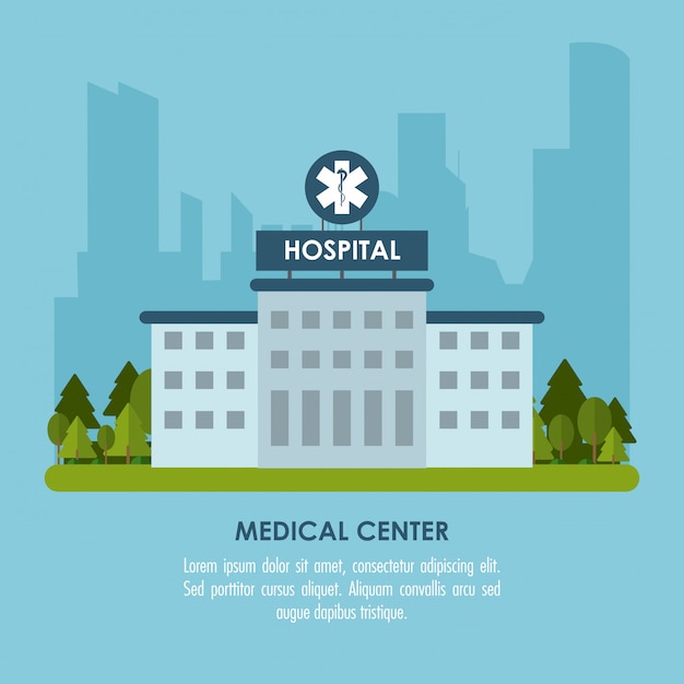 Vector medical center illustration  illustration