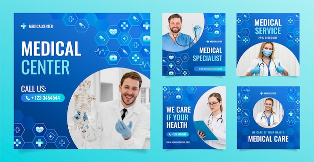 Vector medical center template design