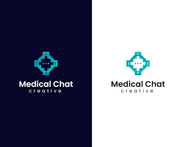 Medical chat logo design template