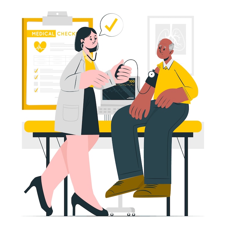 Vector medical checkup concept illustration