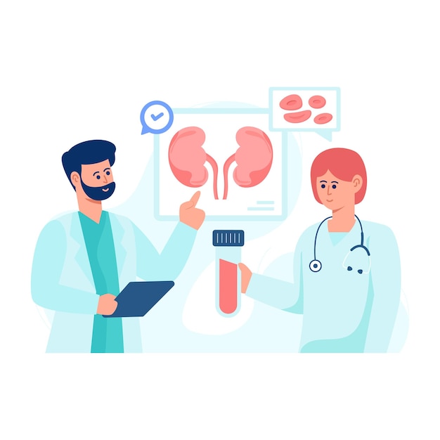 Medical checkup flat illustration is ready for premium use