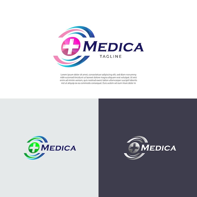 Medical clinic business health logo design symbol icon