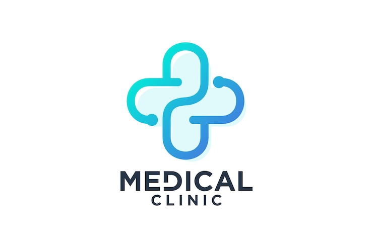 Vector medical clinic logo design creative unique concept