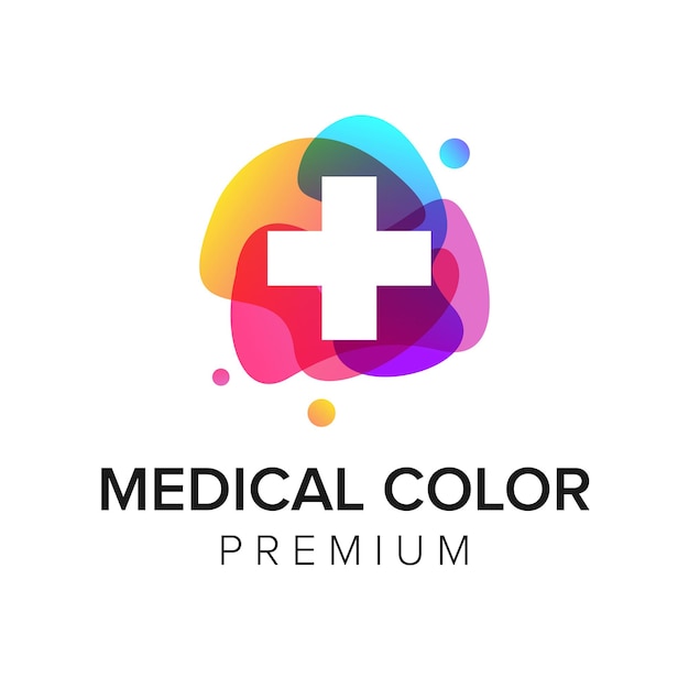 Vettore modello di vettore icona logo colore medico