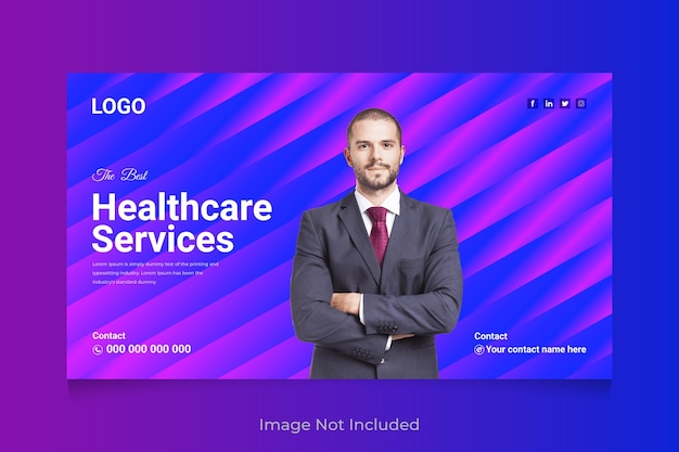 Medical concept Youtube cover and thumbnail Design Template