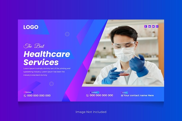 Medical concept Youtube cover and thumbnail Design Template