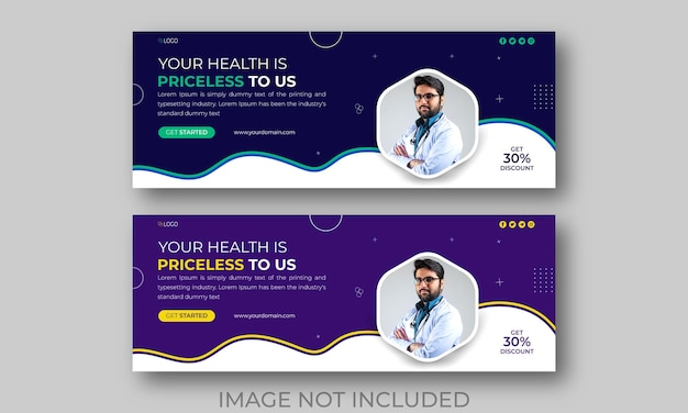 Medical Corporate marketing promotion Facebook and social media cover template