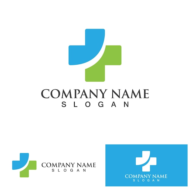 Medical Cross and Health Pharmacy Logo Vector Template