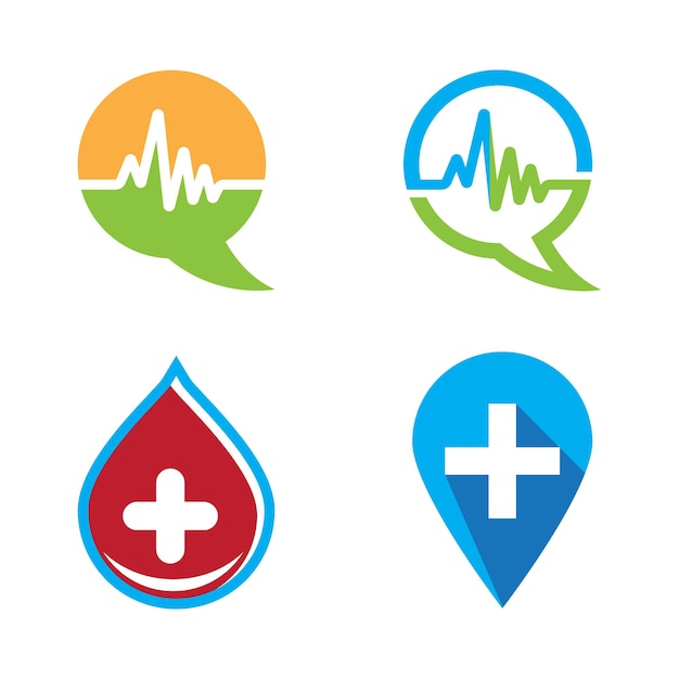 Medical cross illustration logo template vector design