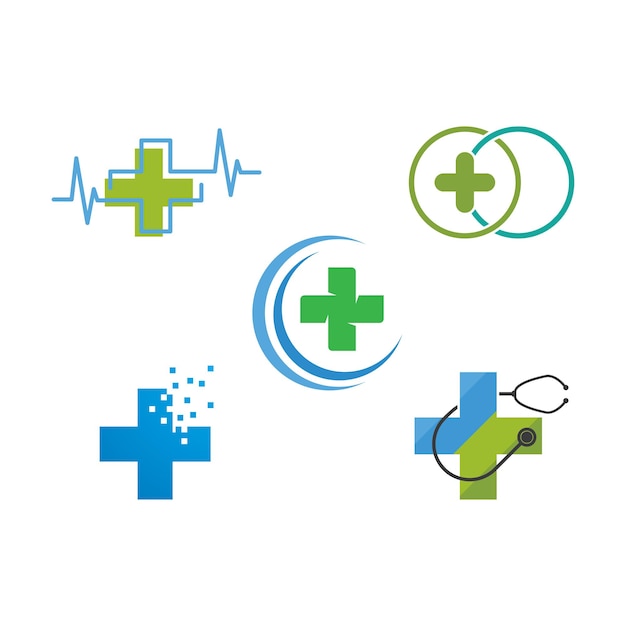 Шаблон логотипа медицинского креста