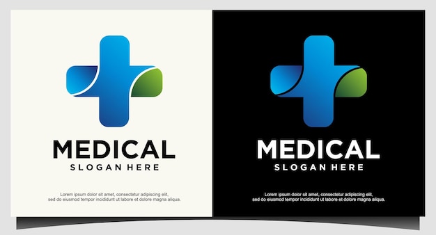 medical cross logo design template