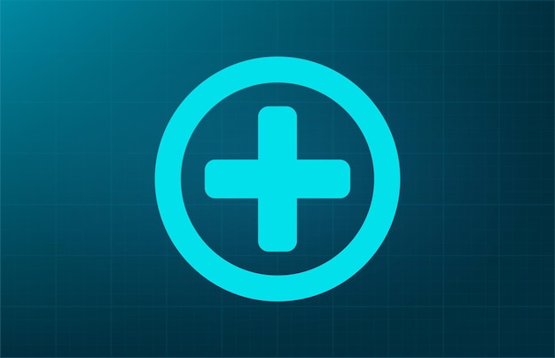 Medical cross symbol Vector illustration on blue background Eps 10