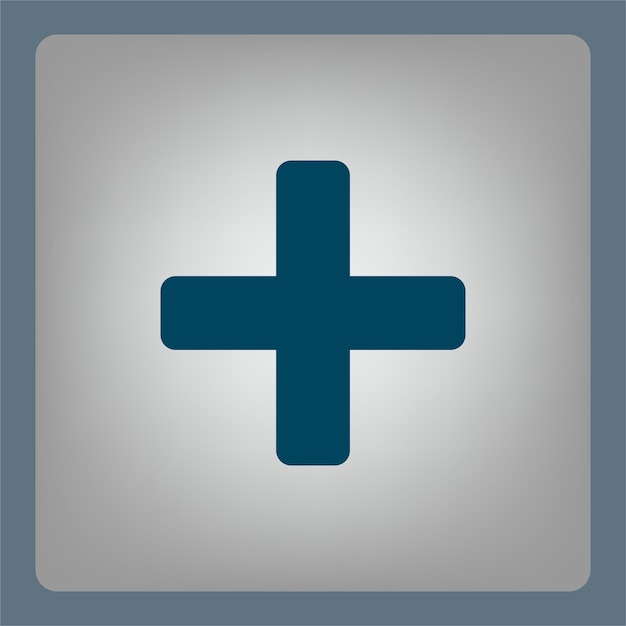 Medical cross symbol Vector illustration on a gray background Eps 10